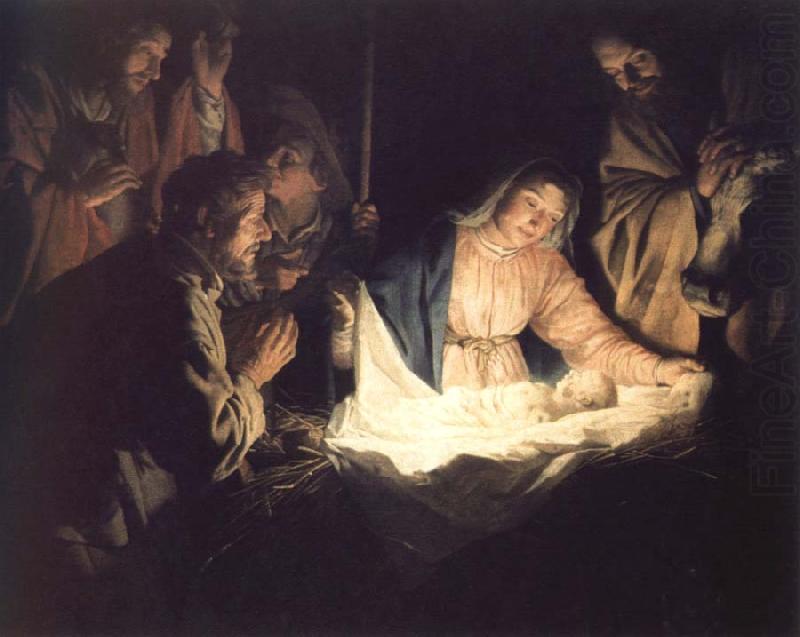 adoration of the shepherds, Gerrit van Honthorst